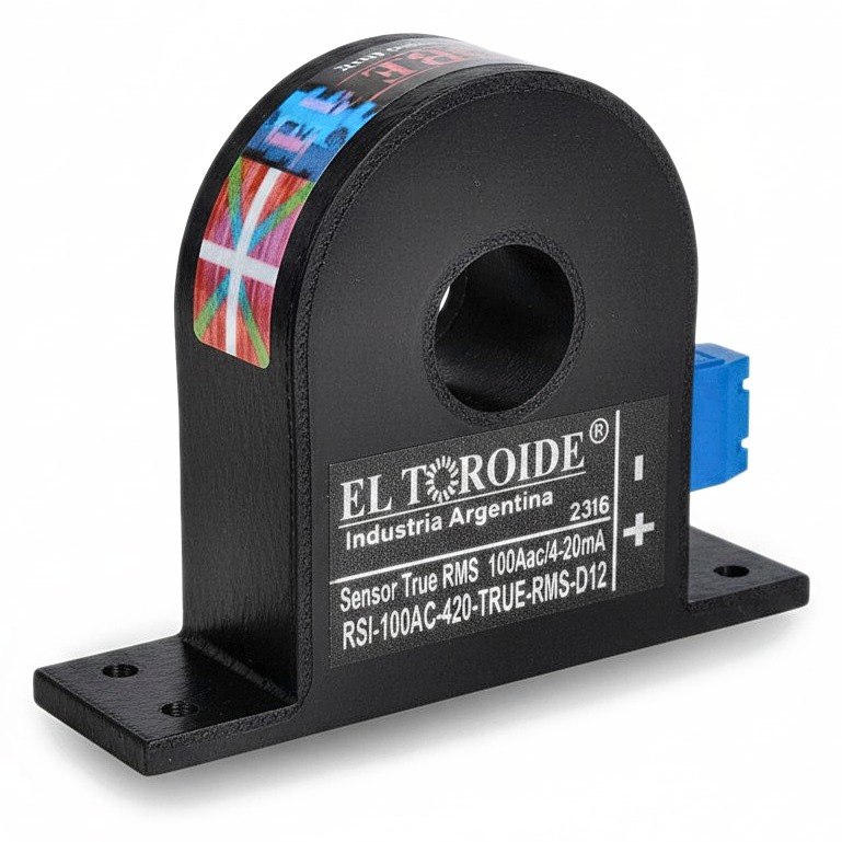 Sensor de corriente True RMS, salida 4-20mA, modelo RSI-D12 - El Toroide